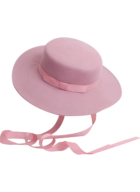Шляпа, Фетр широкополая бледно-розовая